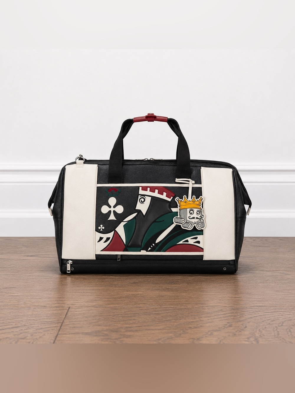 Malbon Golf Boston Duffle Bag | King Playing Card Edition | Large Capacity